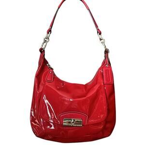 Coach Kristin 2012 Patent Leather Rose Red Hobo Bag 19299